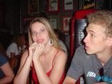 Uploaded by lilclaudia: Kristin & Trav waiting for the food