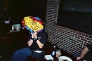 Uploaded by 26: cuppb with a balloon over his head.