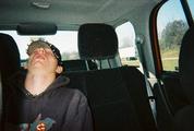 Uploaded by meemerz: Brian sleeping in Meemo's car