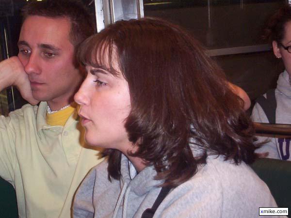 Uploaded by onlyoneerika: matty and jenn on the trolly