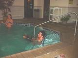 Uploaded by lilclaudia: Kristin & Brian chilling in the pool